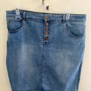 Plus size denim skirt